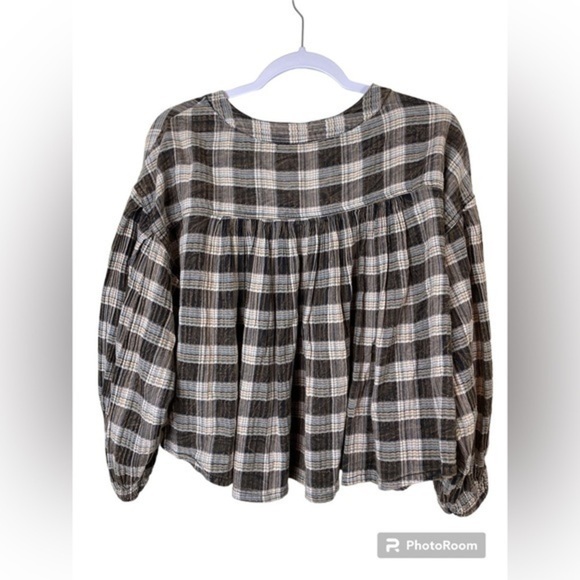 Free People We The Free Jessi Plaid Top Size XS OB1355779. - Picture 4 of 4